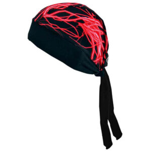 Schampa Stretch Head Wrap Lightning Bolt Red