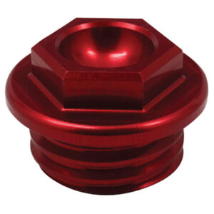 Works Connection Oil Filler Plug  Red